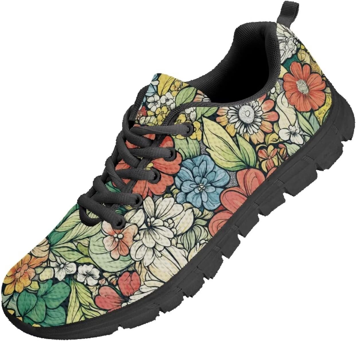 

Мужские кроссовки Funnydude Funny Print для бега, весенние, легкие, дышащие, удобные, Floral B