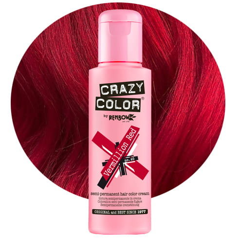 

Полуперманентная краска для волос Crazy Color Vermillion Red 40 Scarlet 100 мл