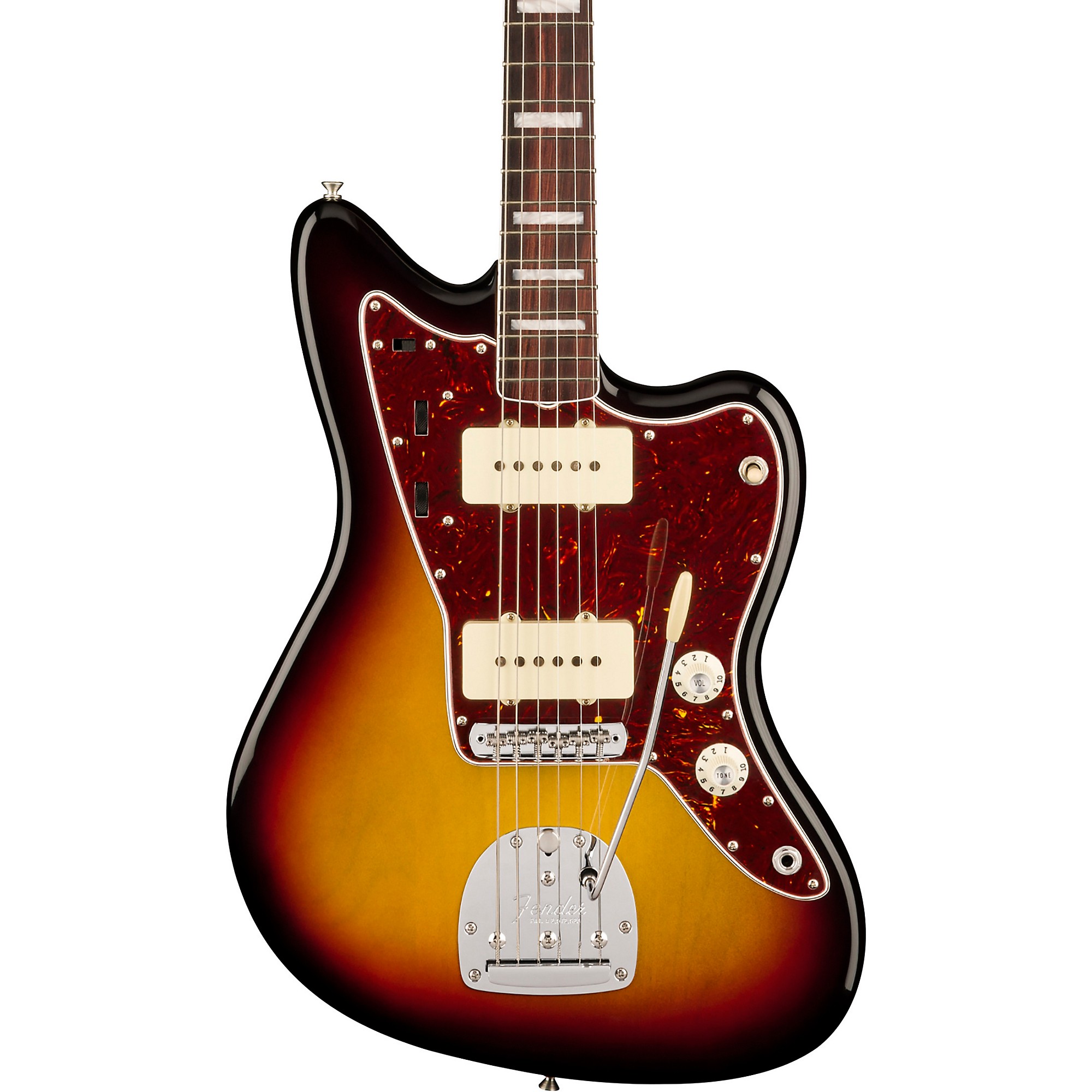 

Электрогитара Fender American Vintage II 1966 Jazzmaster, 3-цветная, солнечный свет