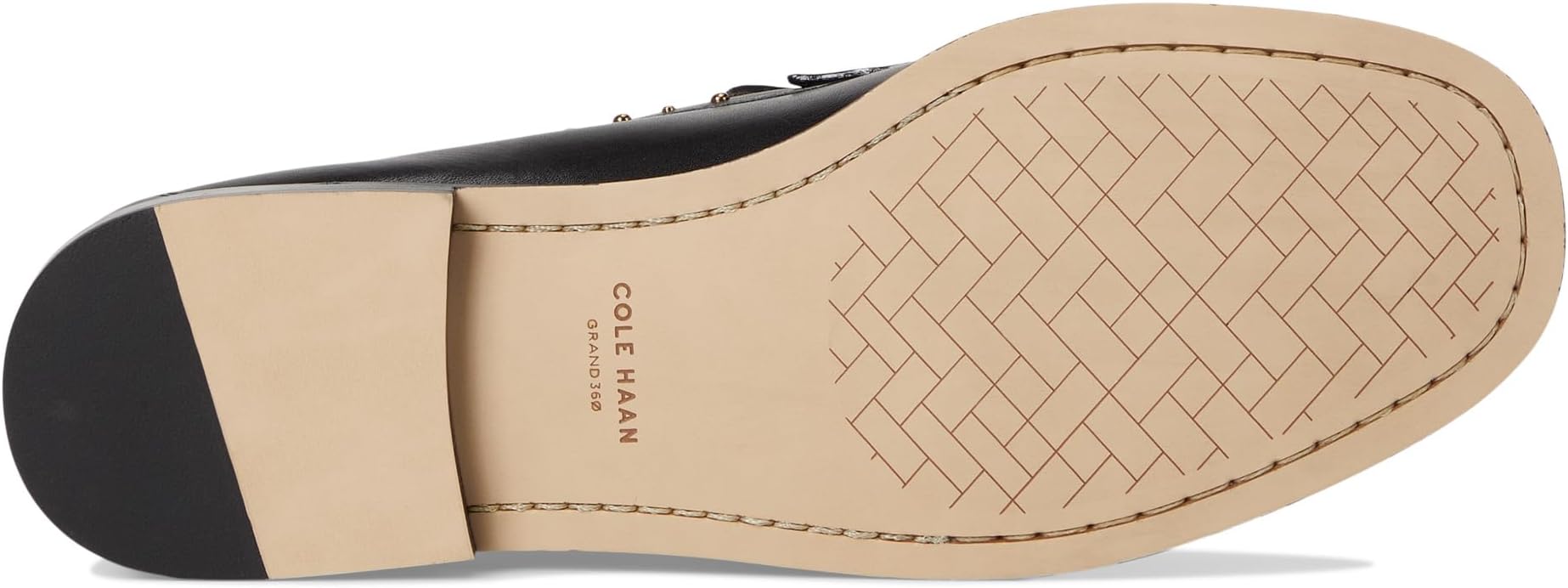 Лоферы Cole Haan Women's Lana Lux Penny Loafers Remastered, Black Suede/Gold Studs — фото 3