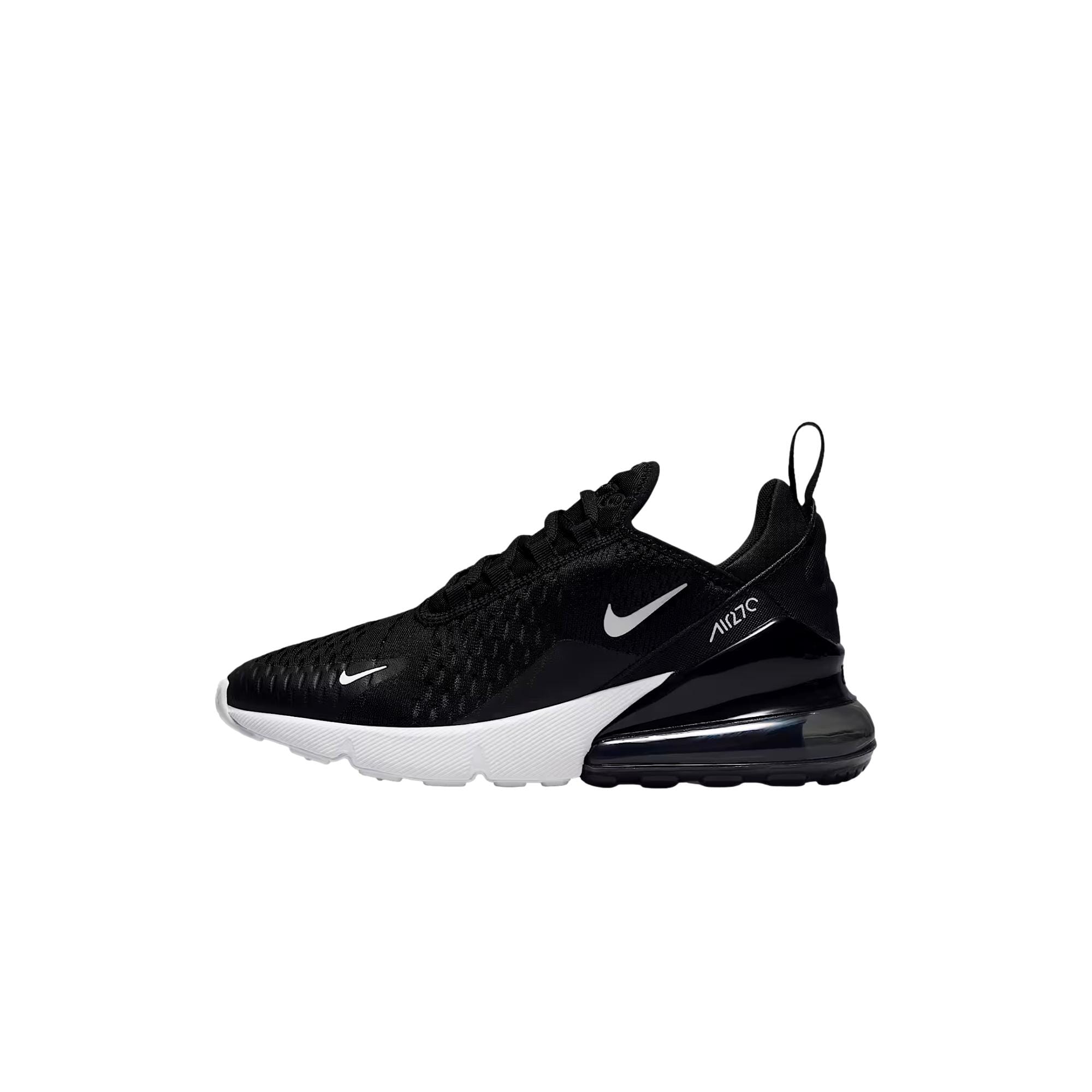 

Кроссовки Nike Air Max 270, черно-бело-антрацитовые, 943345-001, для начальной школы