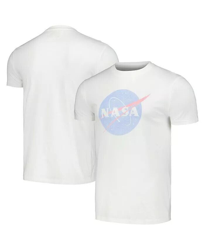 

Мужская белая футболка NASA Vintage Like Fade American Needle, белый