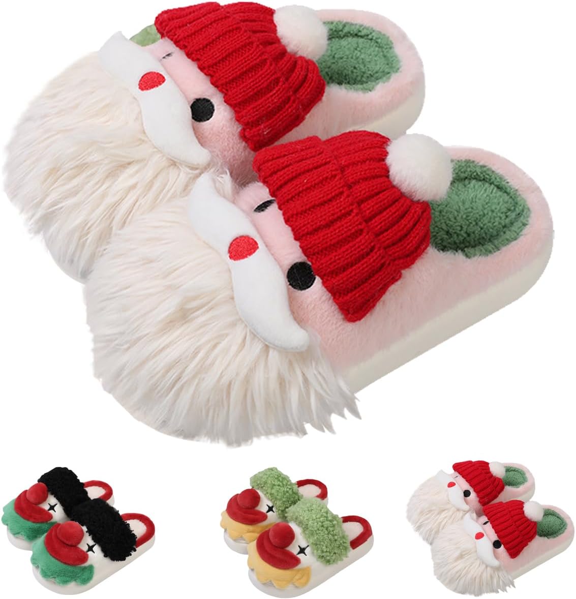 

Тапочки Tokisaki Christmas Santa для женщин и мужчин, забавные тапочки клоуна на Хэллоуин, домашние тапочки с эффектом памяти, тапочки-животные для зимы и спальни, красный