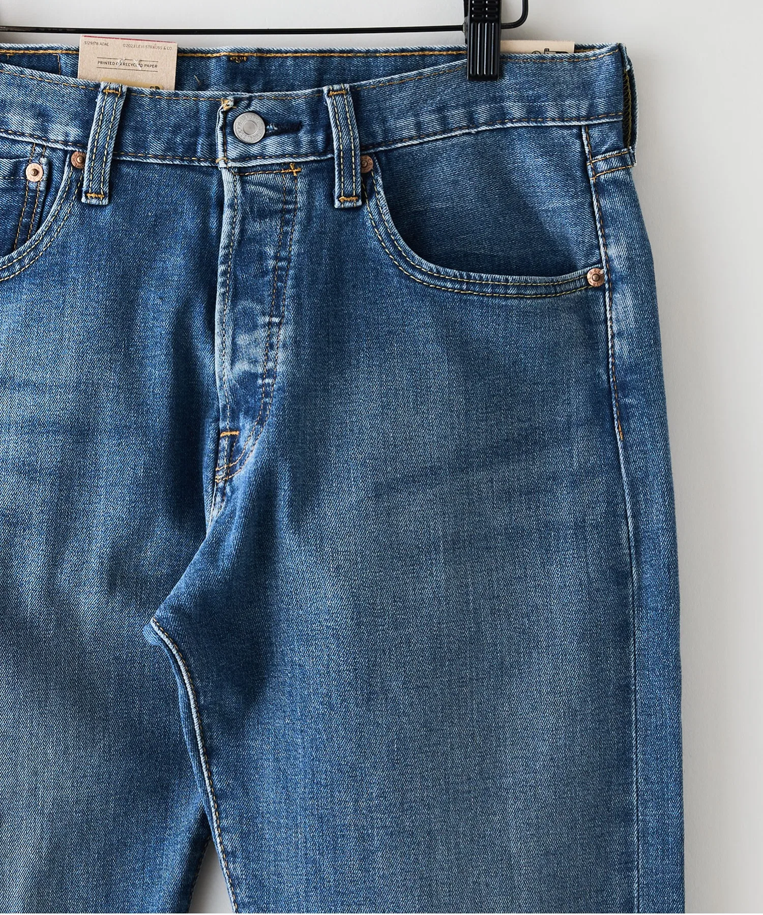 [LEVI'S] [Вечная классика] Джинсы Levi's 501 Original Fit Straight Leg Stretch Denim — фото 3