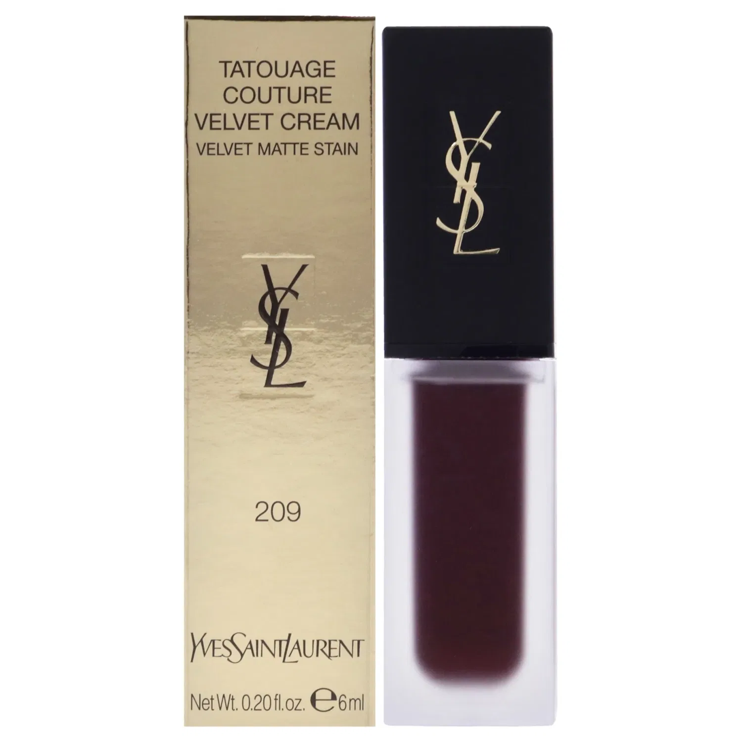 Помада Tatouage Couture Velvet Matte Cream - 209 Anti-Social Prune от Yves Saint Laurent для женщин - 0,2 унции