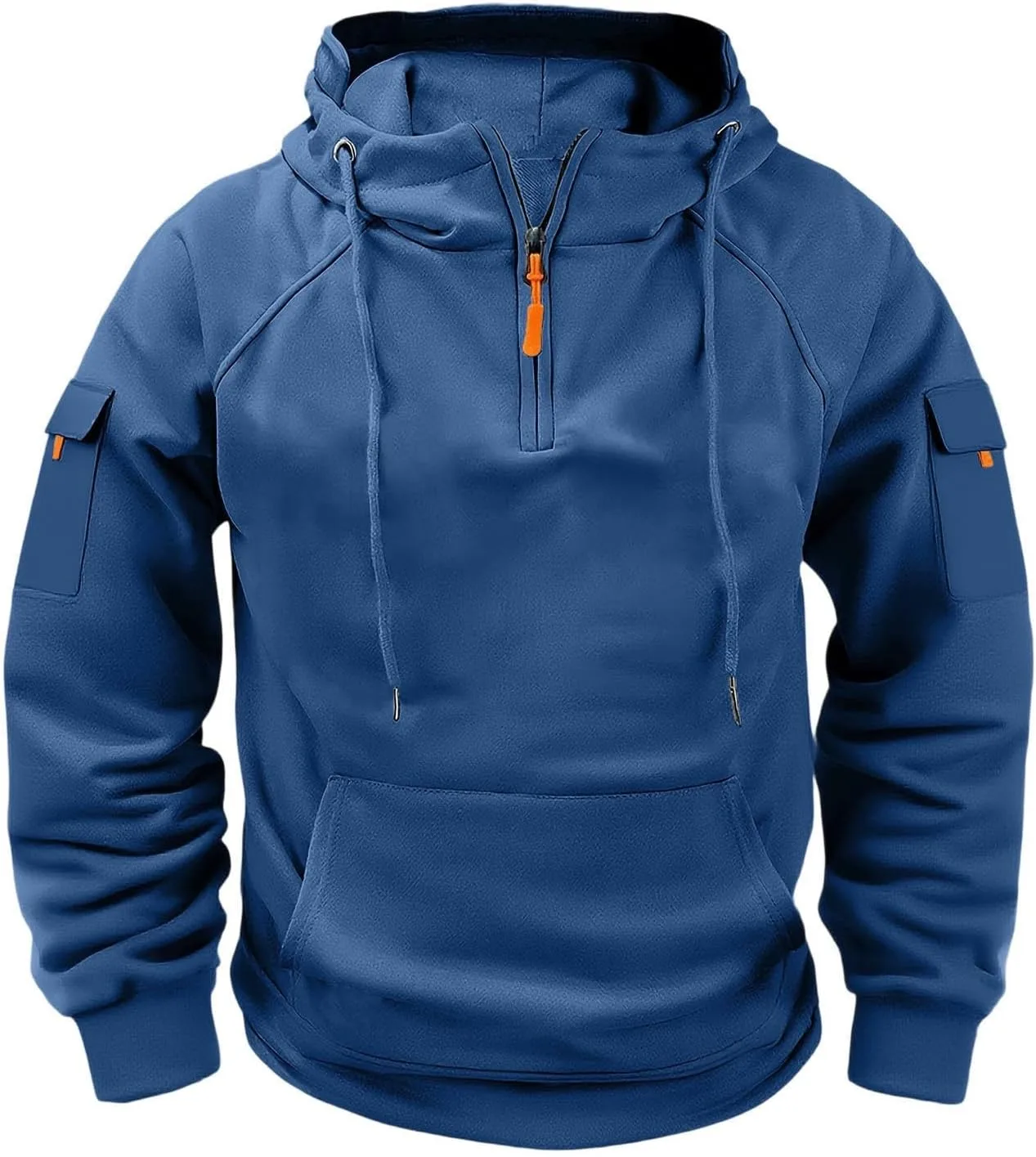 

Мужская тактическая толстовка-худи с капюшоном, карманами и молнией на четверть FOCLMP