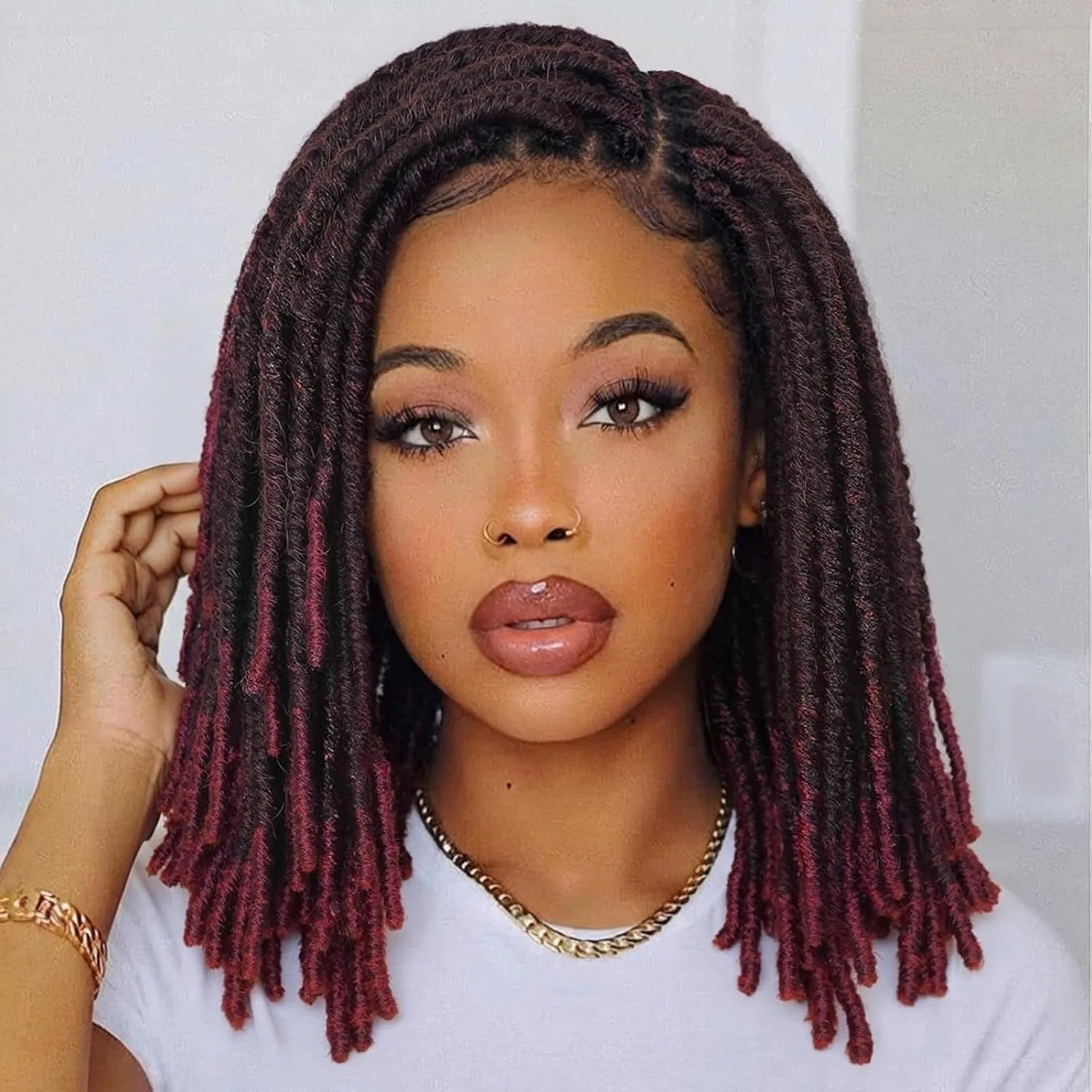 Парик «Dreadlock» с полным кружевом от WIGNEE Wignee, Ombre Red