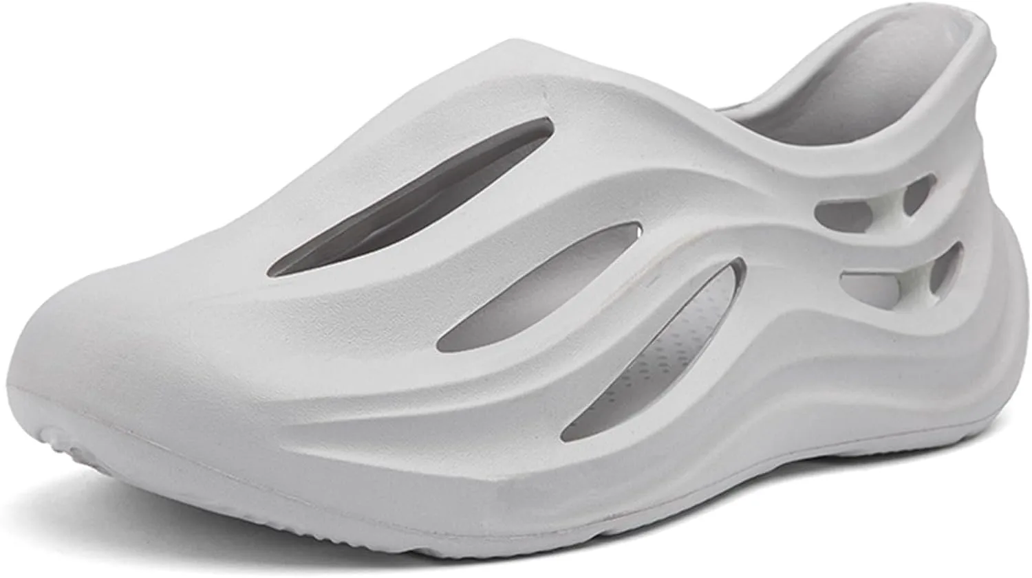 Кроссовки Foam Runner для мужчин и женщин, без шнурков, с вырезами, в стиле Foam Runner, легкие, долговечные, из EVA, дышащие, мягкие тапочки-облака для мужчин и женщин INKUIL, серый