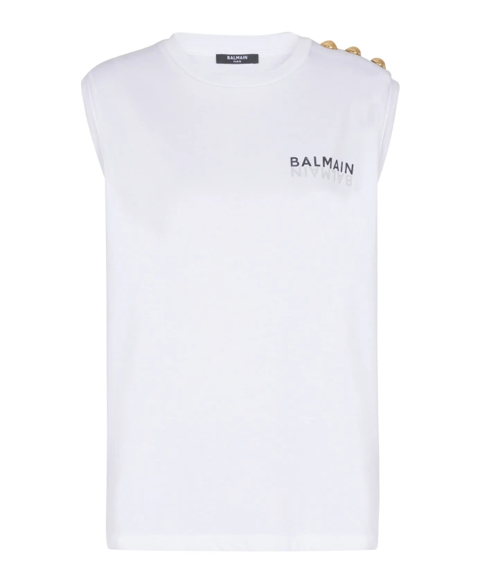 Парижская майка Balmain, белый