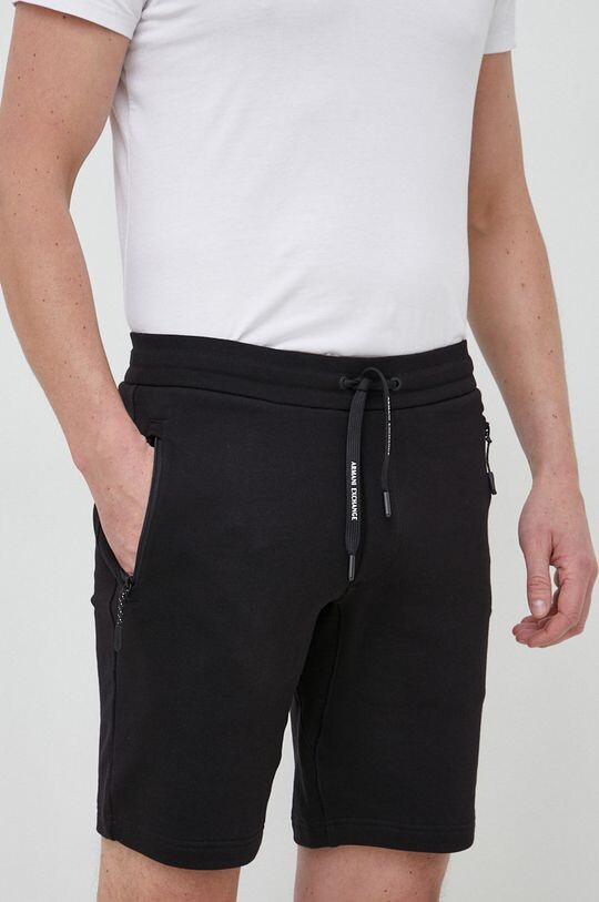 

Хлопковые шорты Armani Exchange, черный
