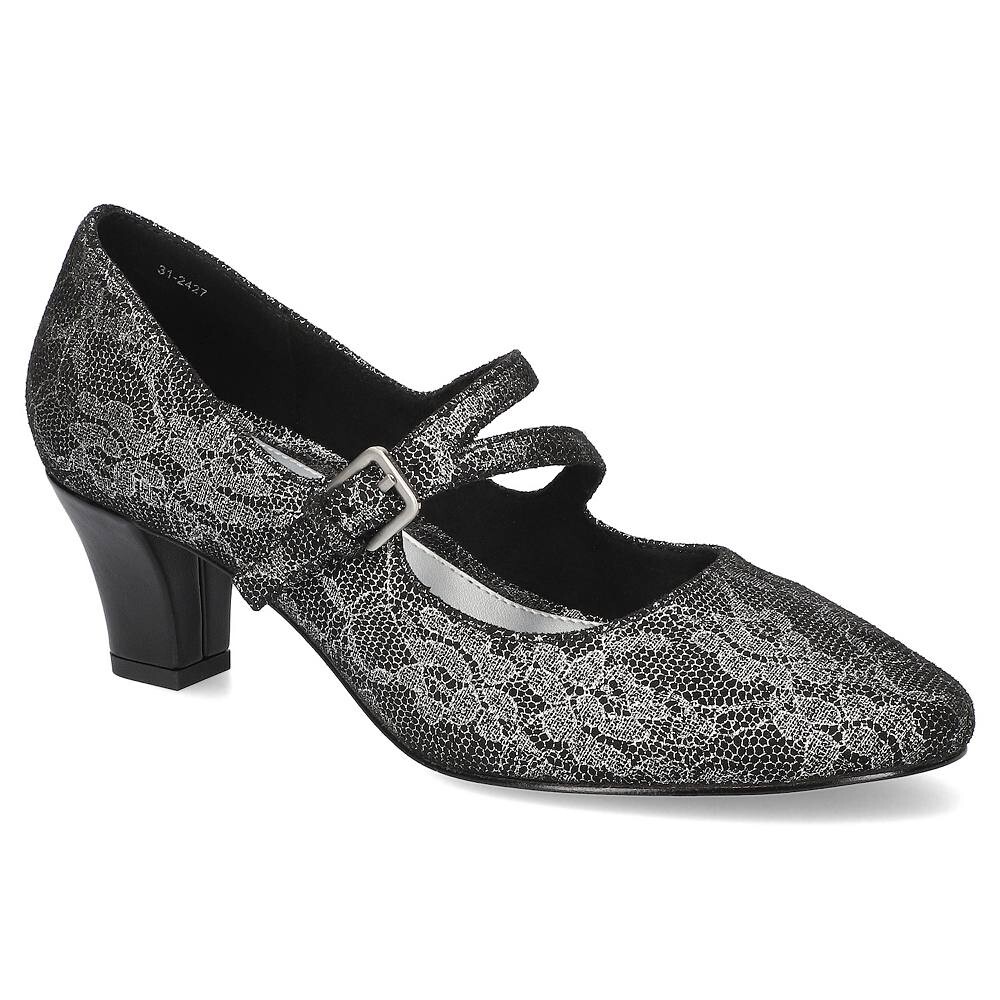 

Женские асимметричные туфли Meryl by Easy Street Mary Jane, цвет Silver Lace