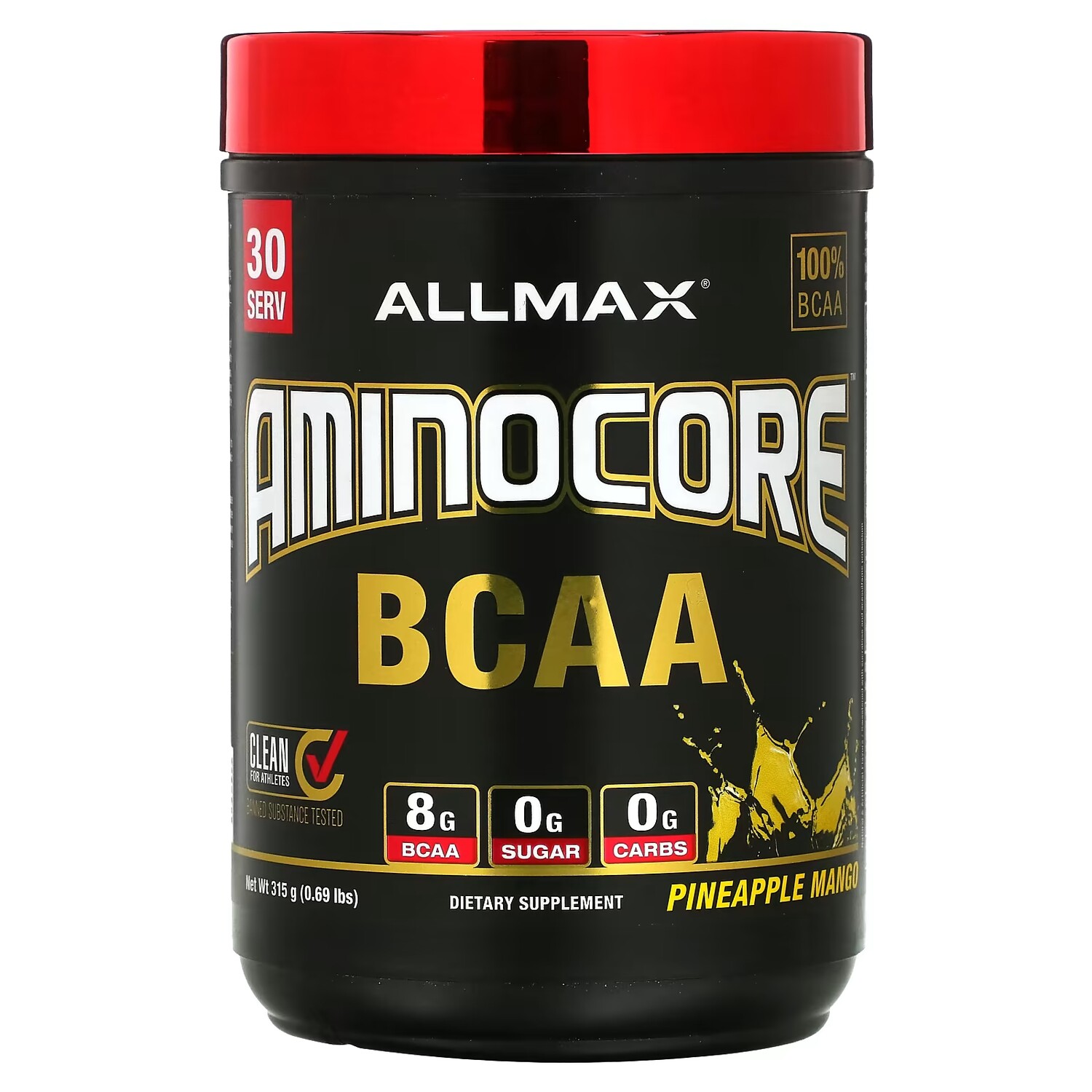 

AMINOCORE BCAA Ананас Манго 0,69 фунта (315 г) ALLMAX