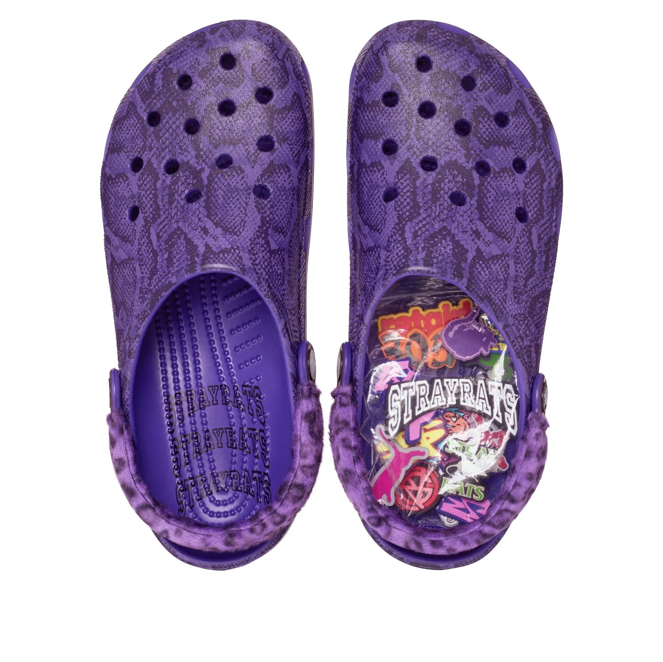 Сандалии (WMNS) Crocs x Stray Rats Classic Clog 'Ultraviolet Snakeskin' — фото 4