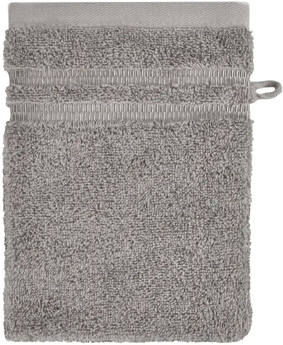 Рукавицы для мытья Schiesser "Набор махровых тканей Schiesser Milano, 5 шт.", (5 шт.), с тканой каймой 16х22 см (5 шт.), цвет silberfarben — фото 3