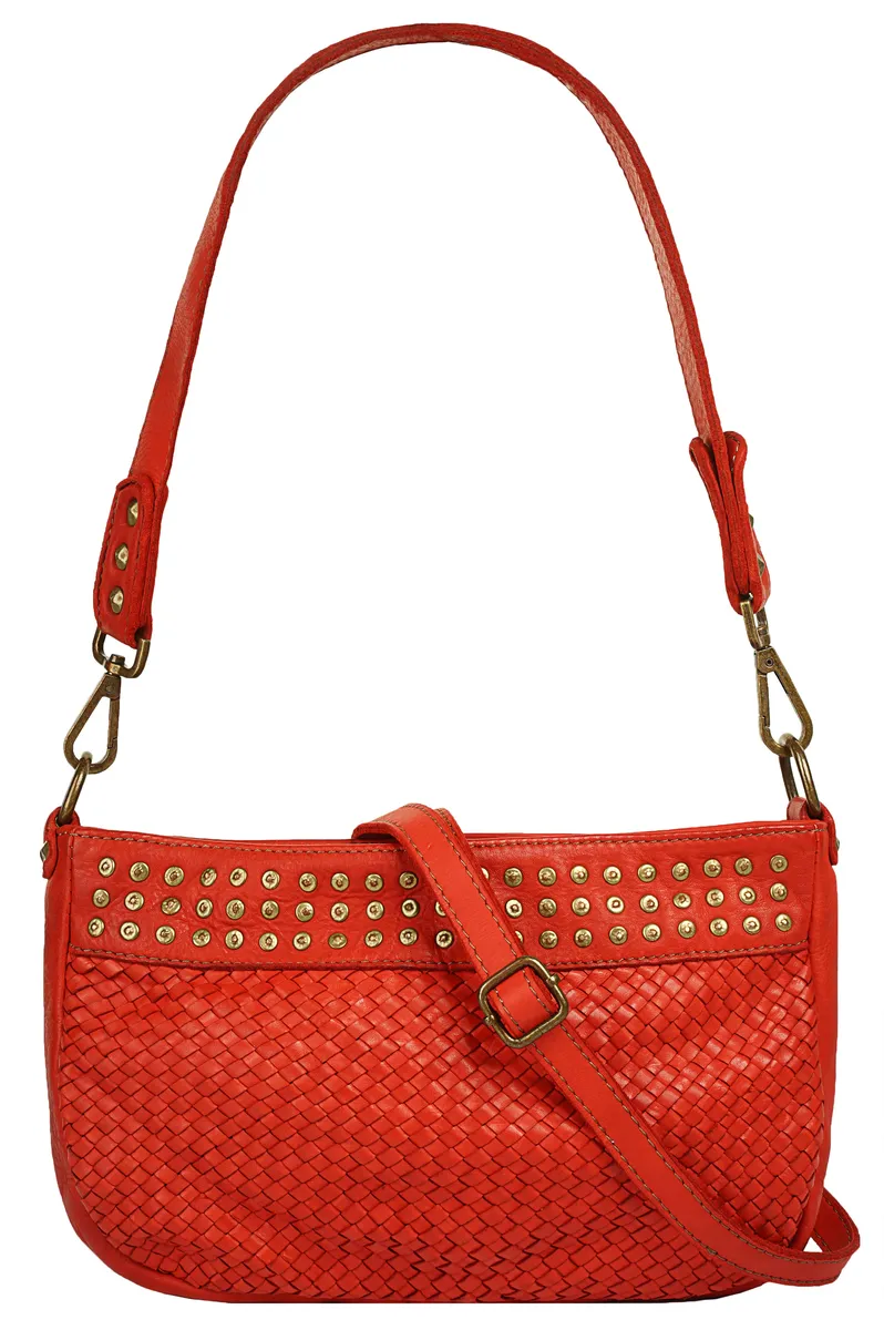 

Сумка через плечо Samantha Look, натуральная кожа, производство Италия, красный