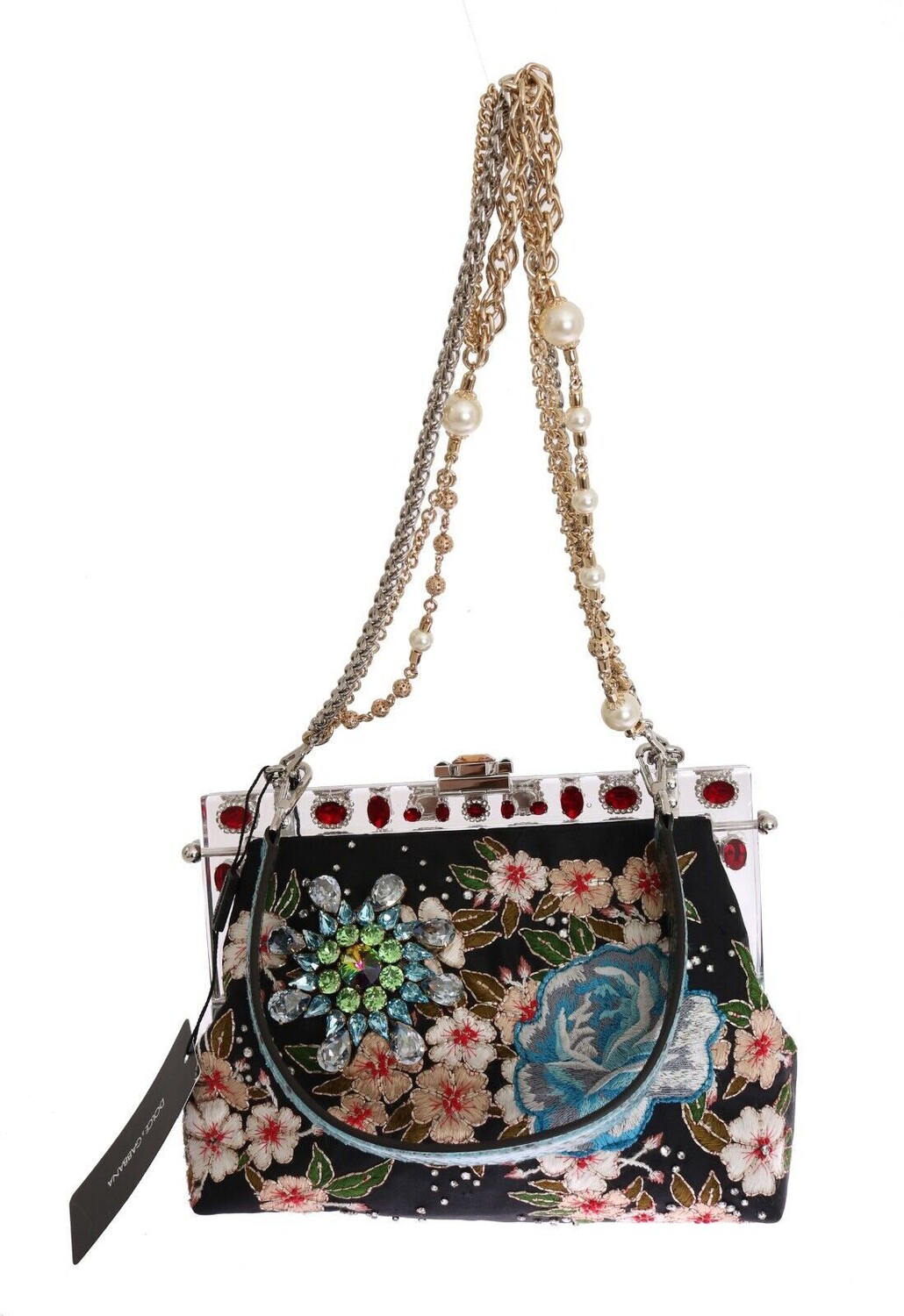 

Элегантный вечерний клатч VANDA с ​​экзотической отделкой Dolce & Gabbana, черный