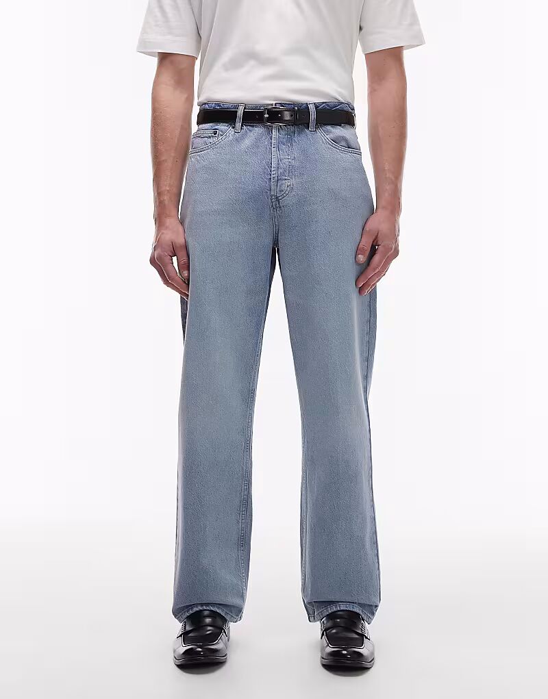 

Жесткие мешковатые джинсы Topman светло-голубого цвета