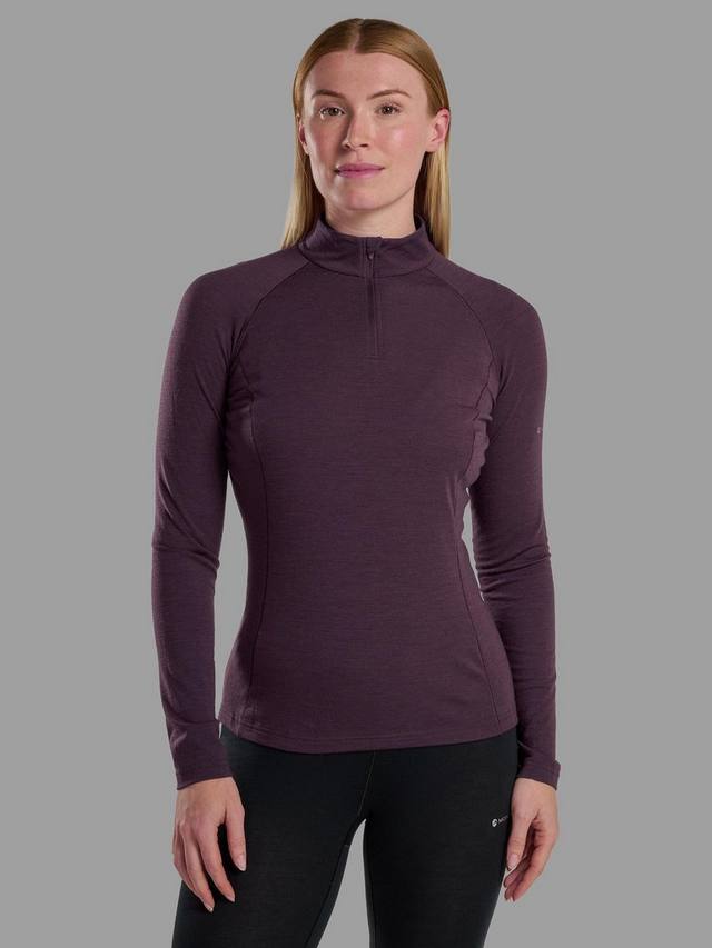 

Топ Malli Zip из шерсти Merino Wool Rich Montane, Mulberry