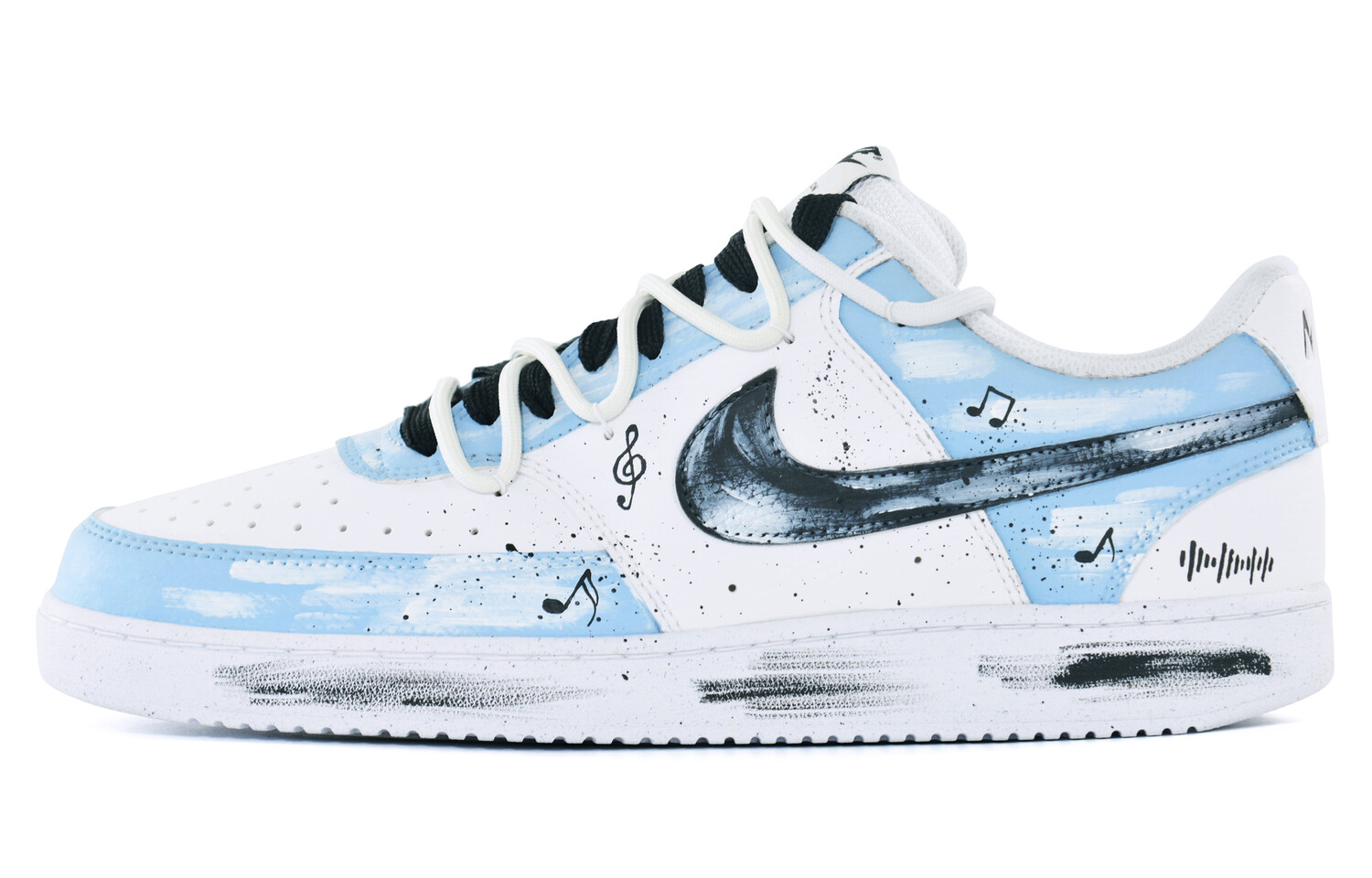 

Кроссовки для скейтборда Court Vision 1 мужские низкие, синий/белый Nike
