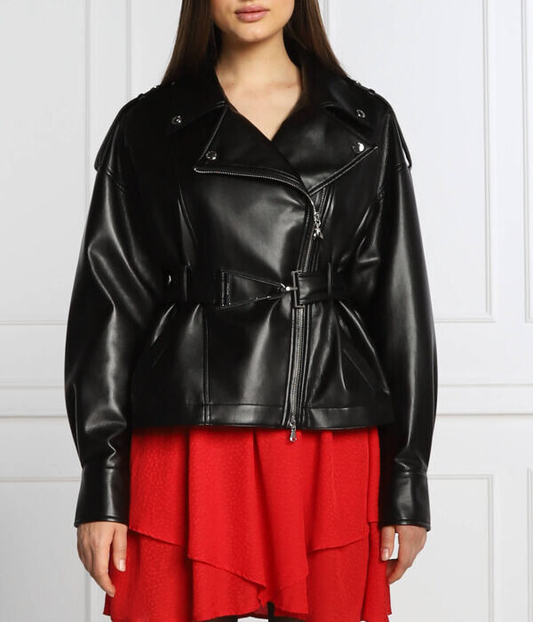 

Куртка кожаная Patrizia Pepe Regular Fit, черный