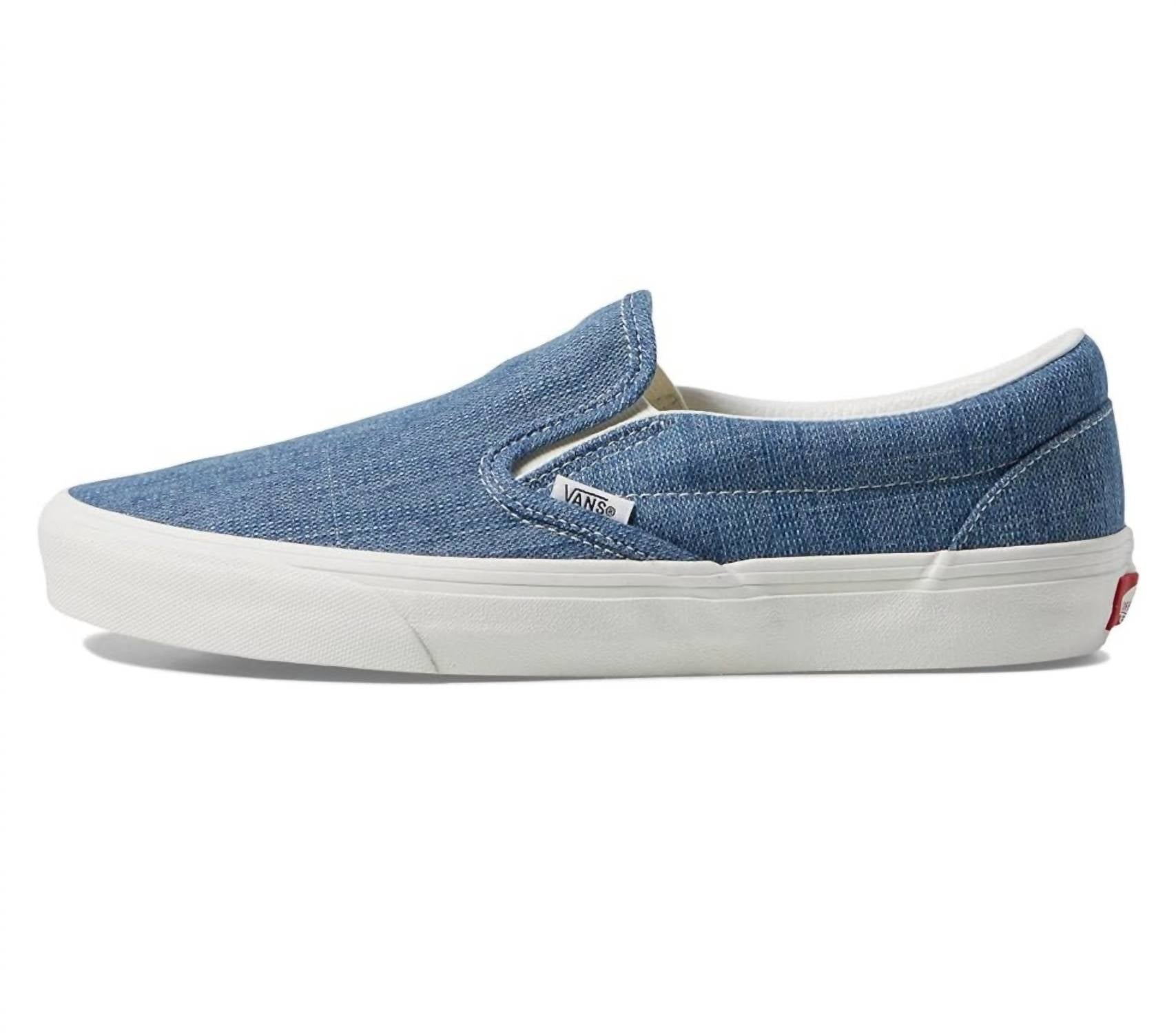 

Мужские классические кроссовки Vans Slip-On из прошитого денима, цвет threaded denim