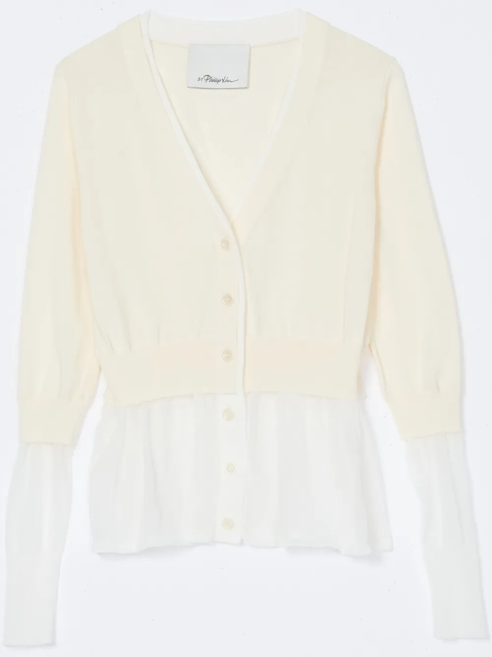 

Многослойный вязаный кардиган 3.1 Phillip Lim, нейтральный