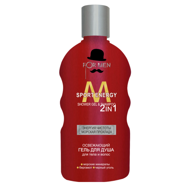 

Освежающий гель для душа, 200 мл For Men Sport energy