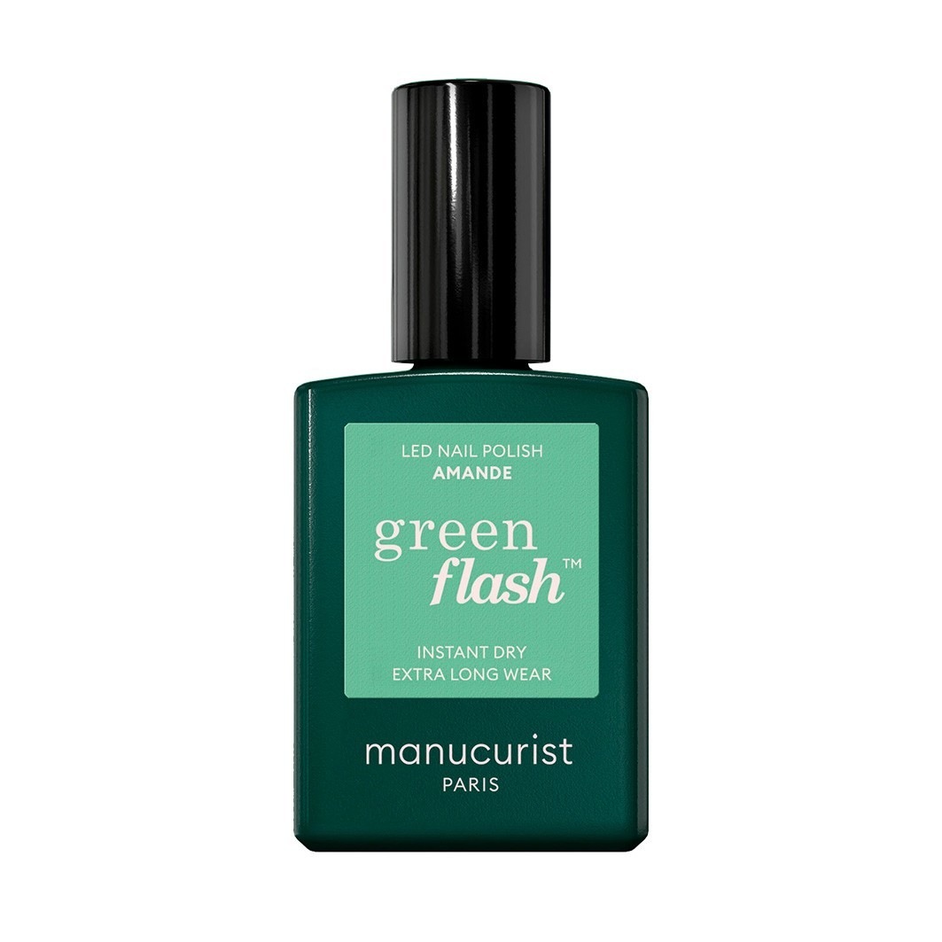 

Лак для ногтей green flash instant dry extra long wear Manucurist, amande, объем 15 мл