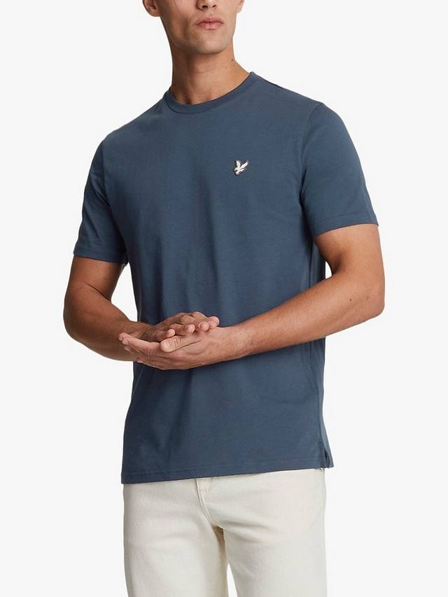 

Хлопчатобумажная футболка crew Lyle & Scott, цвет Midnight Navy