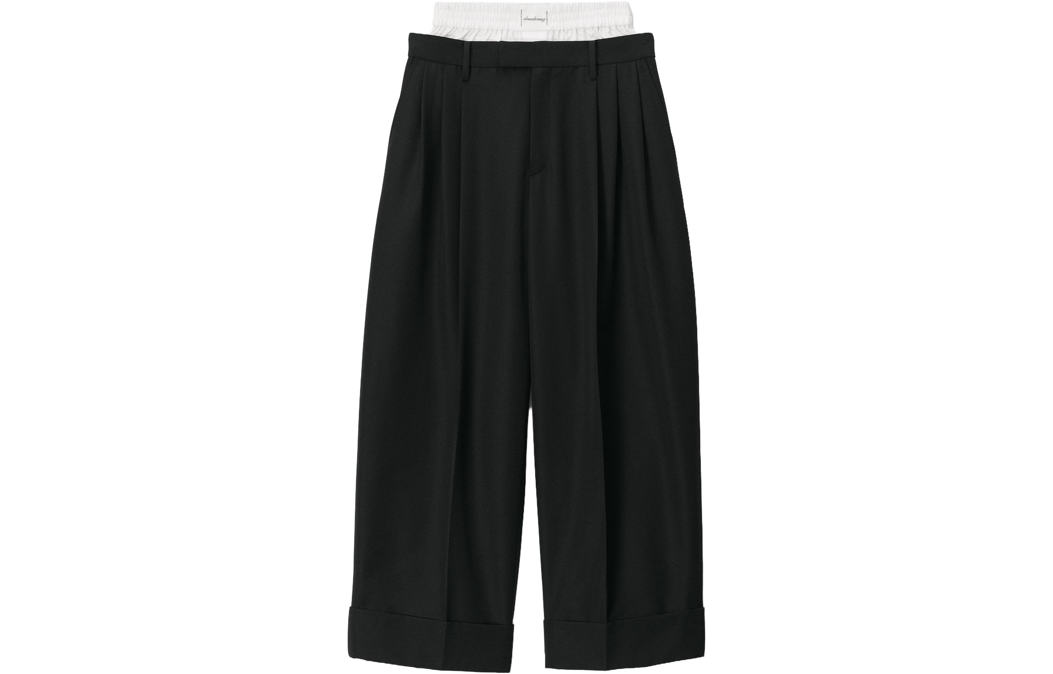 Слоеные укороченные брюки Alexander Wang, черный — фото 3