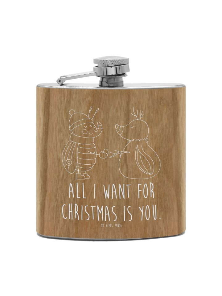 

Mr. & Mrs. Panda Фляга Flachmann Koala Familie mit Spruch in Braun