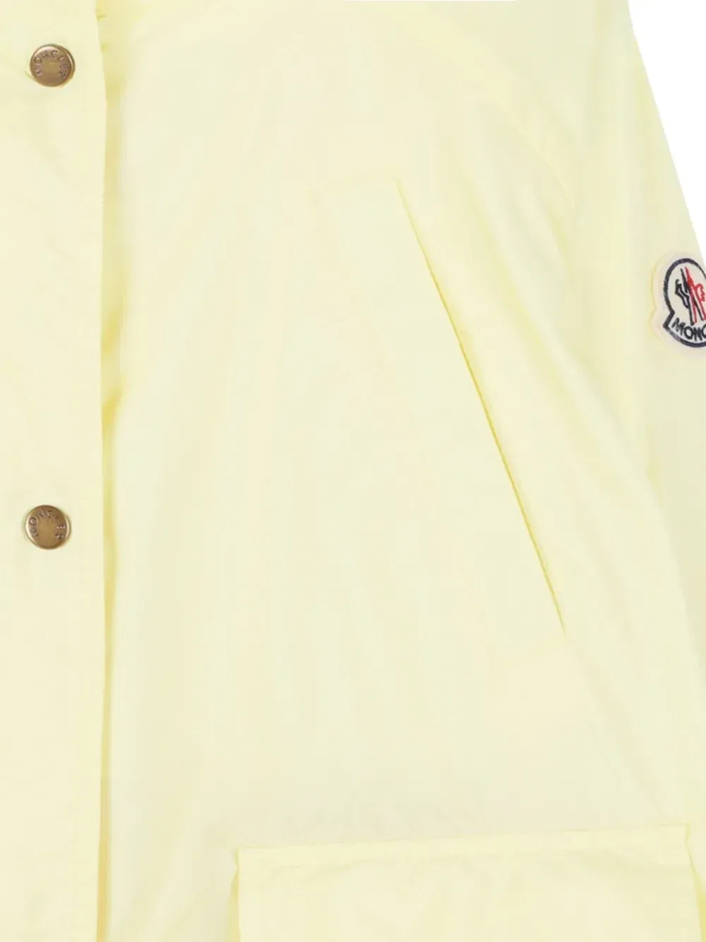 Куртка с капюшоном и нашивкой-логотипом Moncler Enfant, желтый — фото 4