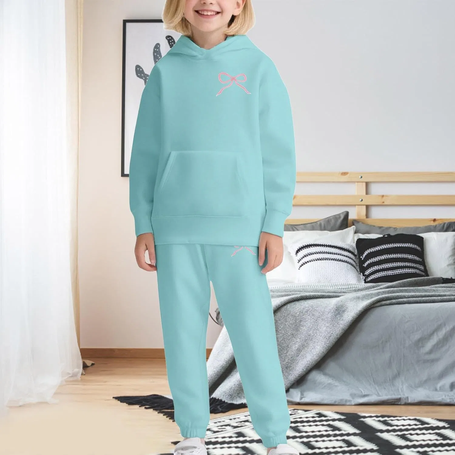 Спортивный костюм для мальчиков и девочек, 2 предмета, Light Blue — фото 3