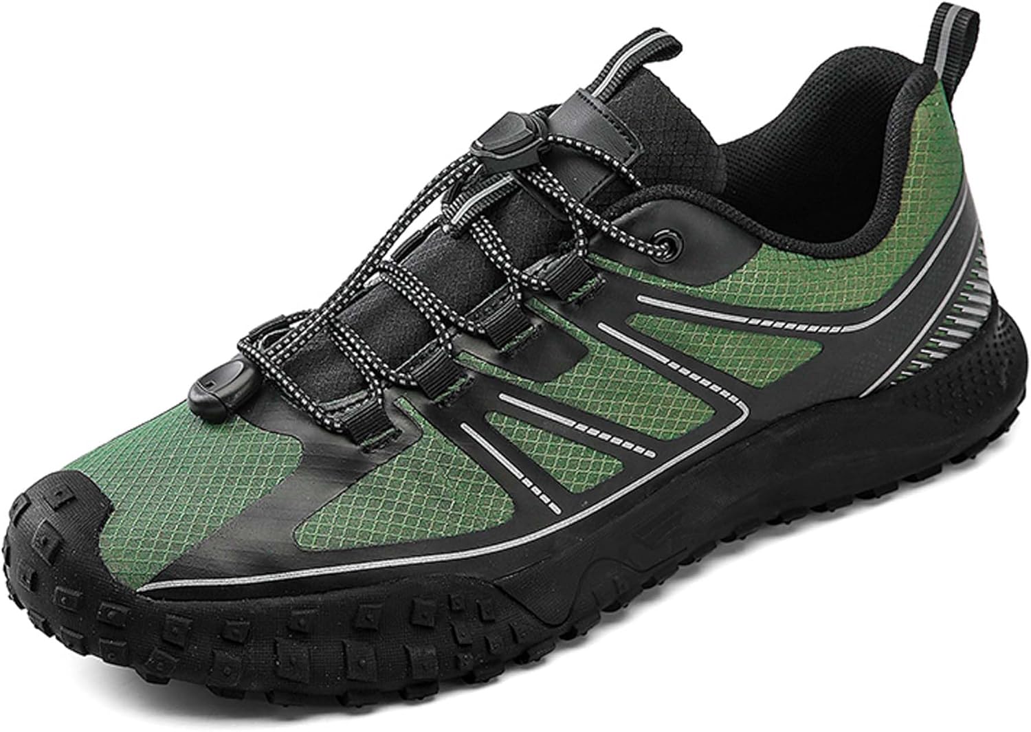 

Мужские водонепроницаемые походные туфли DZBAJRQM, высокие до щиколотки, противоскользящие, для скалолазания, походов, путешествий, кемпинга и прогулок, повседневные кроссовки, зеленый