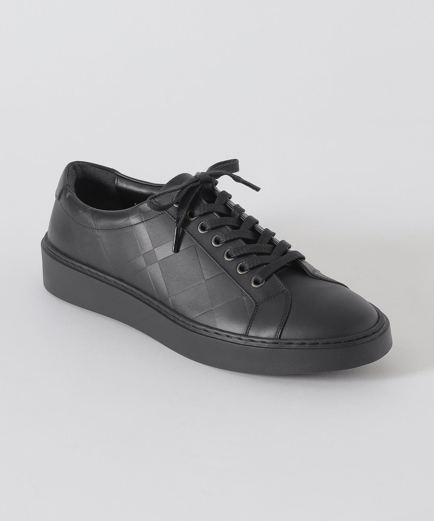Кожаные кроссовки с тисненым клетчатым узором «Крестбридж» BLACK LABEL CRESTBRIDGE, Black — фото 4