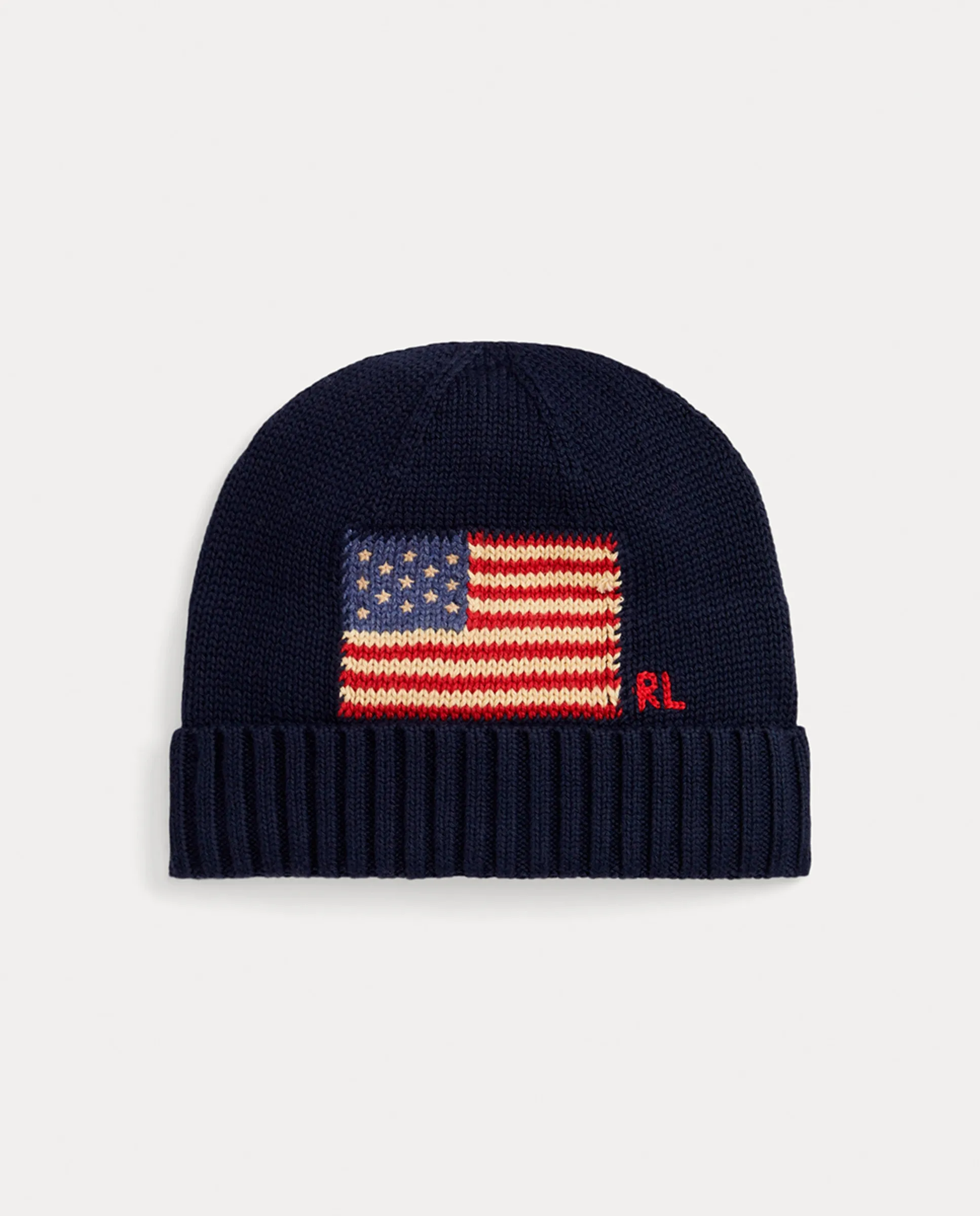 

Унисекс хлопковая шапка с флагом Polo Ralph Lauren, темно-синий