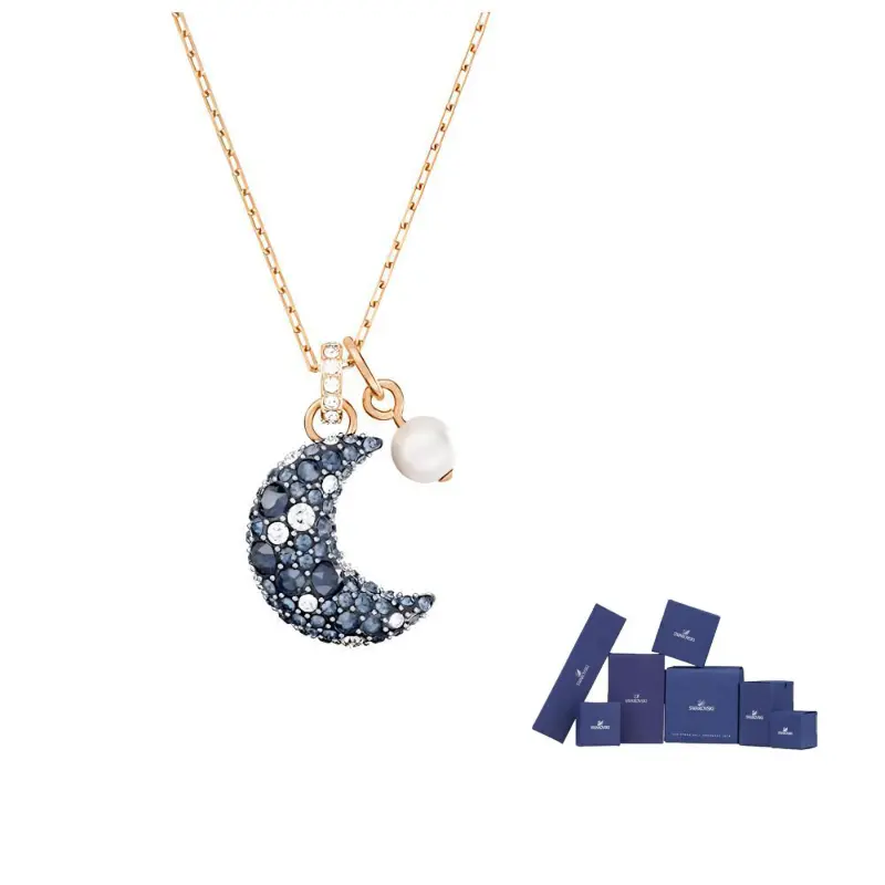 

Swarovski Ожерелье с розовым золотым покрытием женское синее