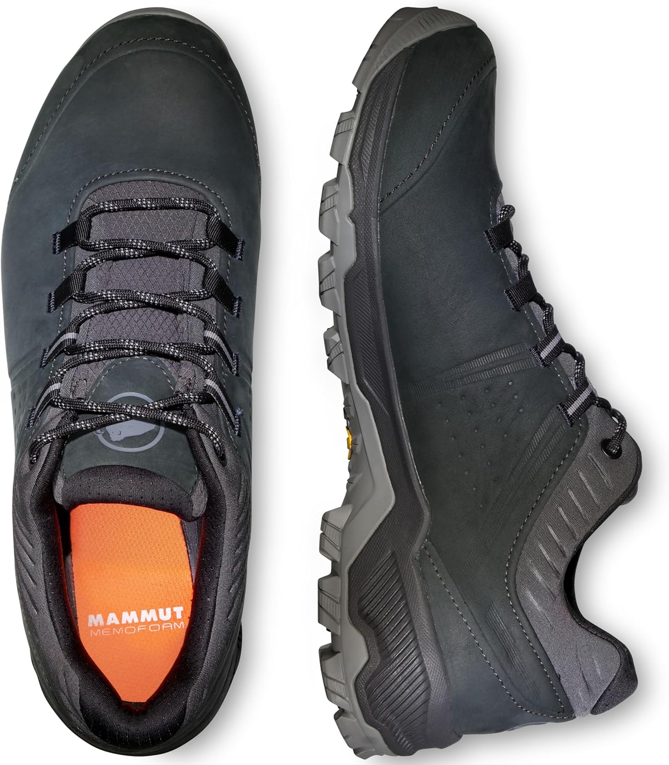 Мужские походные ботинки Mammut Mercury IV Low GTX, титан-ярко-красный, подошва Vibram, 3D мемо-пена, комфорт для дневных походов, черный — фото 3