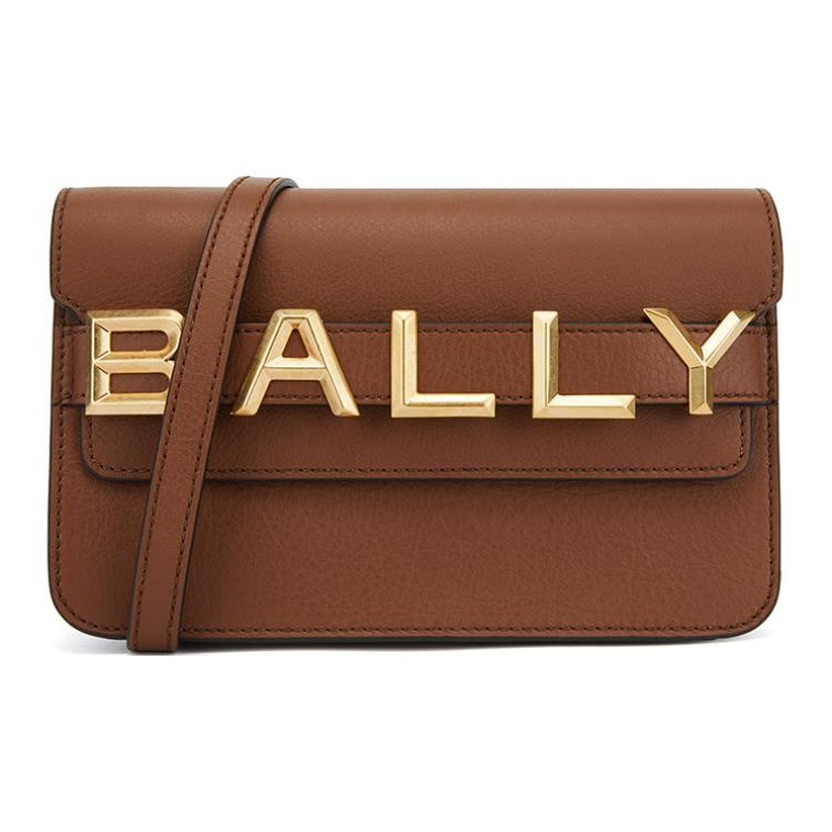 

BALLY Кожаная сумка через плечо, кроссбоди женская Brown