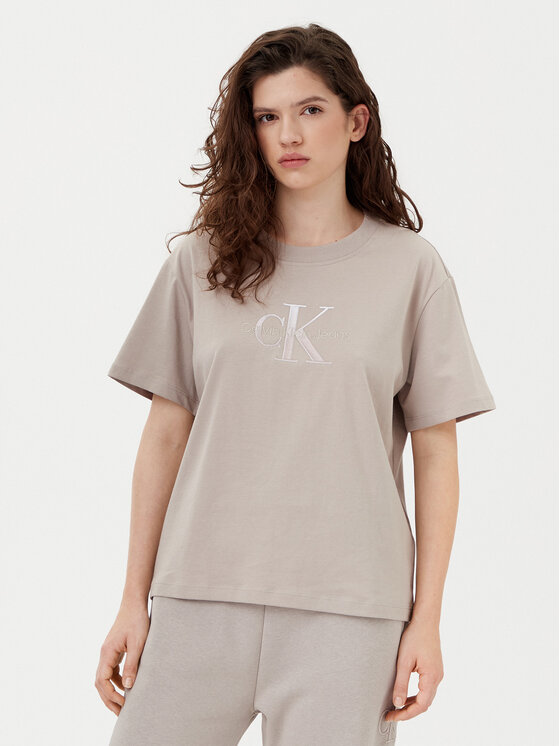 

Футболка свободного кроя Monologo J20J224798 Calvin Klein Jeans, серый