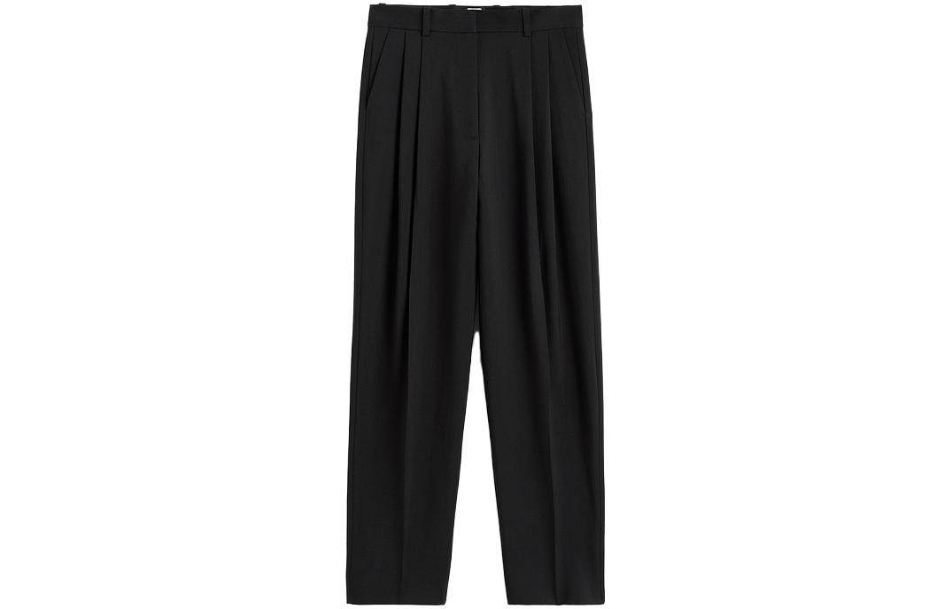 

Двухскладчатые укороченные брюки TOTEME, черные