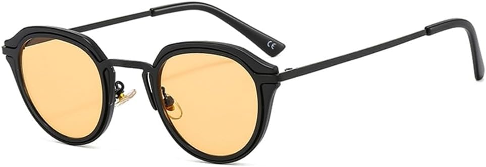 

Круглые солнцезащитные очки с цветными поликарбонатными линзами и металлической оправой. Универсальные солнцезащитные очки для женщин и мужчин с защитой от УФ-излучения UV400 VFDHN, C4