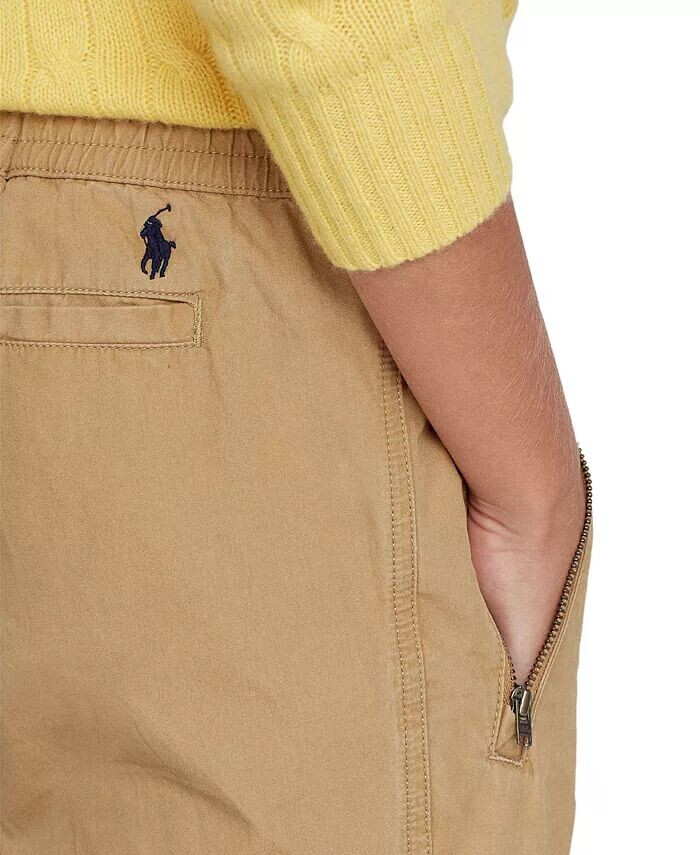 Спортивные брюки Big Boys Poplin с завязками на талии Polo Ralph Lauren, коричневый/бежевый — фото 4