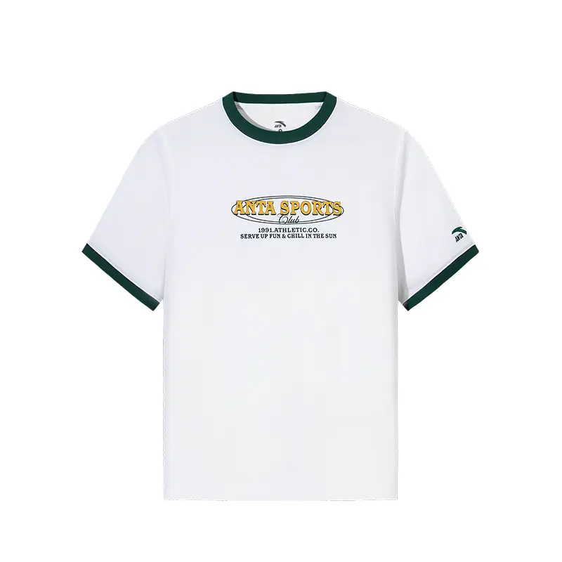 

ANTA Футболка Life Collection женская Snowflake White/Sparse Forest Green, Белый, ANTA Футболка Life Collection женская Snowflake White/Sparse Forest Green