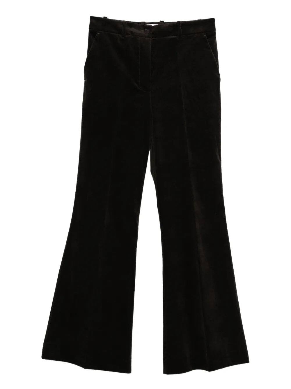 

Бархатные расклешенные брюки P.A.R.O.S.H., коричневый