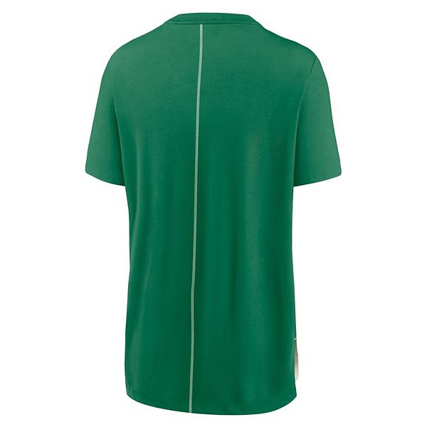 Женская футболка New York Jets Wordmark Tri-Blend цвета кремовый/зеленый келли Nike — фото 4