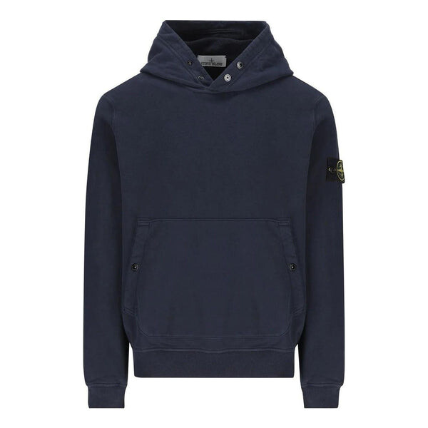 

Толстовка cotton hoodie 'navy' Stone Island, синий