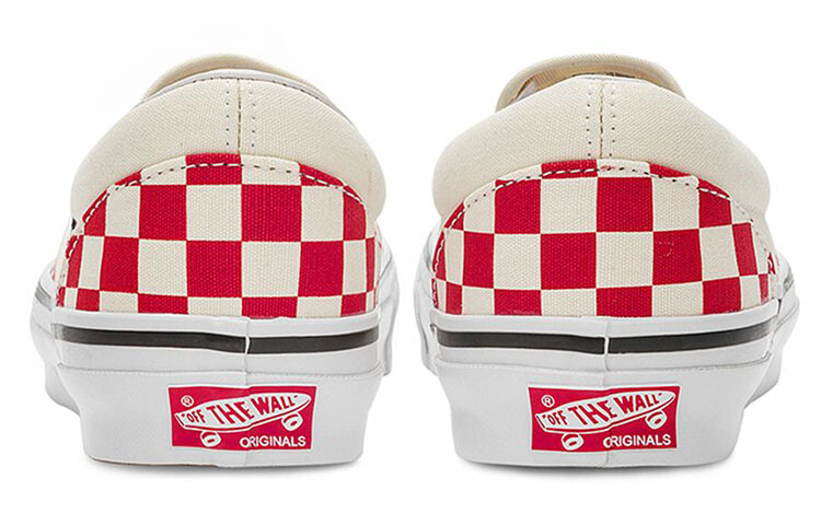 Кроссовки Slip-On Og Classic Vans Lx 'Checkerboard - Racing Red' — фото 3