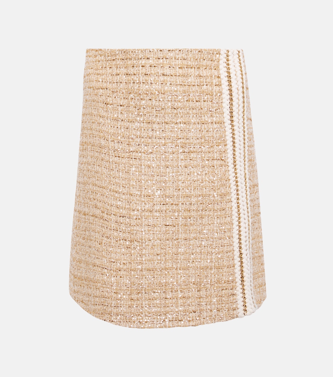 

Мини-юбка из твида с пайетками Giambattista Valli, Brown Beige