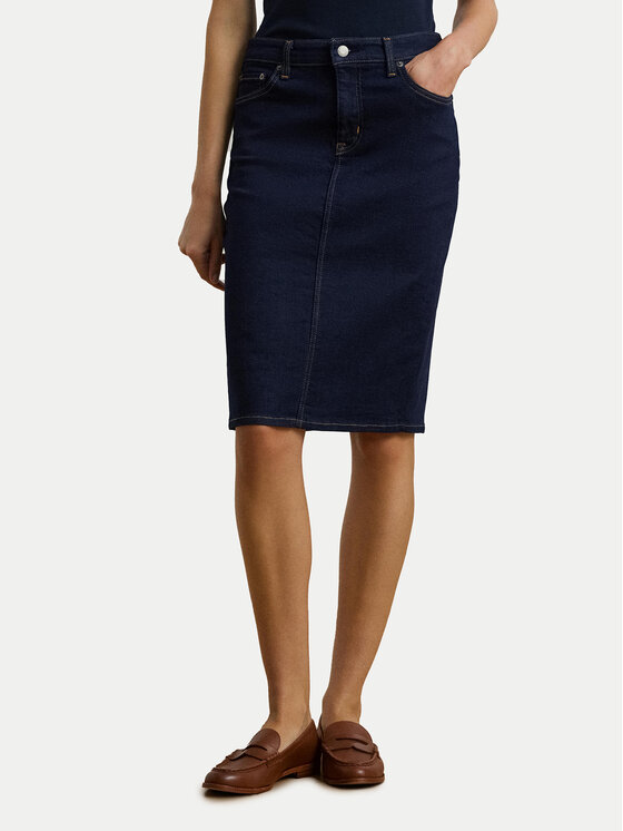 

Джинсовая юбка straight fit 200813134001 Lauren Ralph Lauren, синий